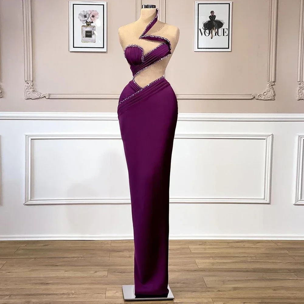 Customized Mermaid Evening Dresses Sleeveless Pleat Zipper Formal Party Dress Beading Illusion Floor Length Sexy Prom Gowns Long
Customized Mermaid Evening Dresses Sleeveless Pleat Zipper Formal Party Dress Beading Illusion Floor Length Sexy Prom Gowns Long