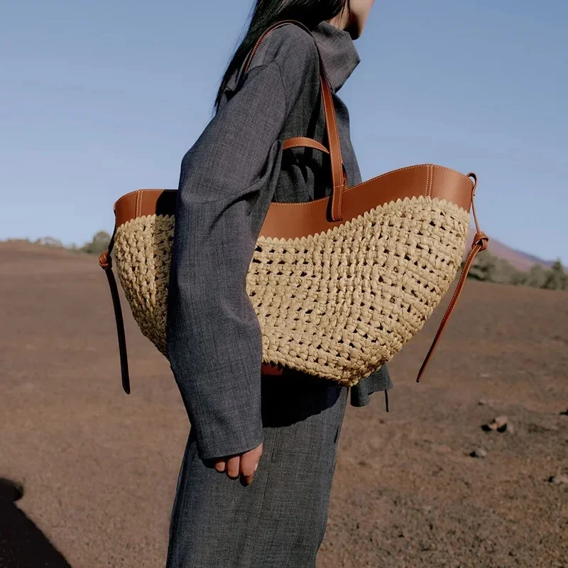 Соломенная тканая сумка, модная пляжная женская сумка, весна/лето 25, новинка, тканая сумка на одно плечо большой вместимости
Соломенная тканая сумка, модная пляжная женская сумка, весна/лето 25, новинка, тканая сумка на одно плечо большой вместимости