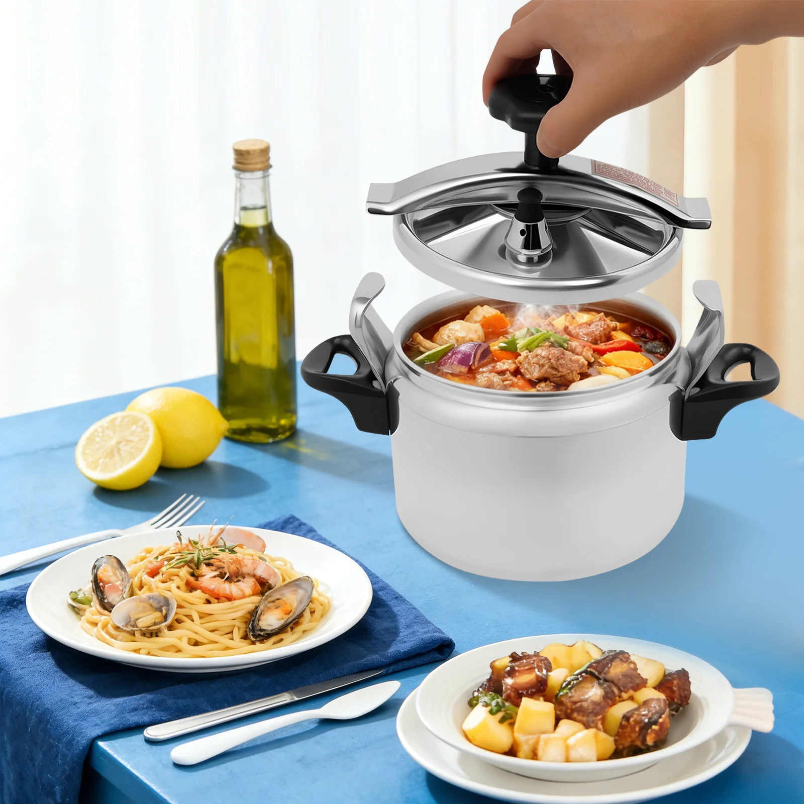 Компактная алюминиевая скороварка 3,17Qt, экономия места для небольших кухонь и квартир
Компактная алюминиевая скороварка 3,17Qt, экономия места для небольших кухонь и квартир