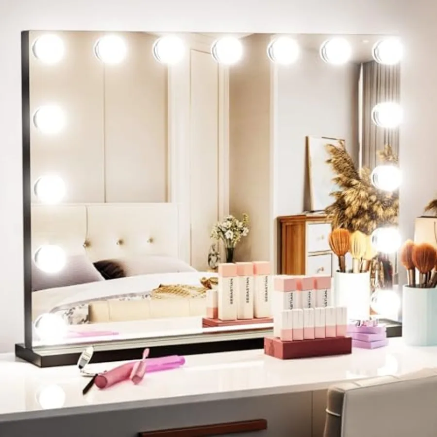 Vanity Mirror with Lights Dimmable LED Large Hollyhood Makeup Mirror Light up Mirror with 10X Magnification and USB Charging Po
Vanity Mirror with Lights Dimmable LED Large Hollyhood Makeup Mirror Light up Mirror with 10X Magnification and USB Charging Po