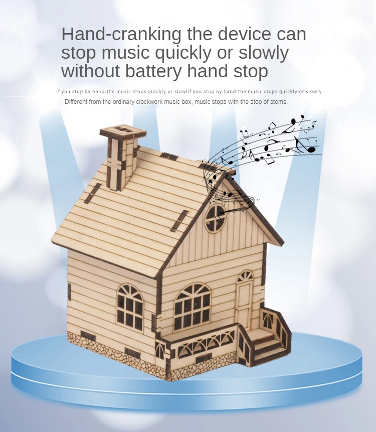 DIY Handmade Toys 3D Wooden Puzzle Game Small House Music Box Assembly Popular Gift For Children Adult Christmas Birthday
DIY Handmade Toys 3D Wooden Puzzle Game Small House Music Box Assembly Popular Gift For Children Adult Christmas Birthday