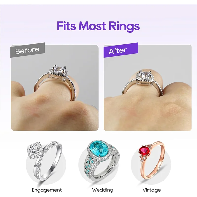 CYL-Spiral Ring Band Adjuster(12 Pack), For Loose Rings,4 Sizes, Clear TPU Ring Guard Set For Women Men
CYL-Spiral Ring Band Adjuster(12 Pack), For Loose Rings,4 Sizes, Clear TPU Ring Guard Set For Women Men