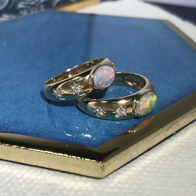 Original Designer Color Opal rings for women Glossy Crystal Octagonal Star Silver Ring Couple Style Party Fine Jewelry
Original Designer Color Opal rings for women Glossy Crystal Octagonal Star Silver Ring Couple Style Party Fine Jewelry