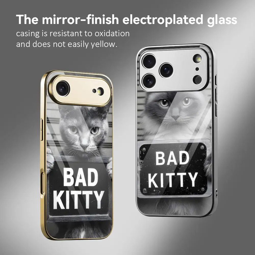 Bad Cat Phone Case For iPhone 17 16 15 14 13 12 Pro Max Plus Electroplated Metal Bumper Shockproof Case
Bad Cat Phone Case For iPhone 17 16 15 14 13 12 Pro Max Plus Electroplated Metal Bumper Shockproof Case