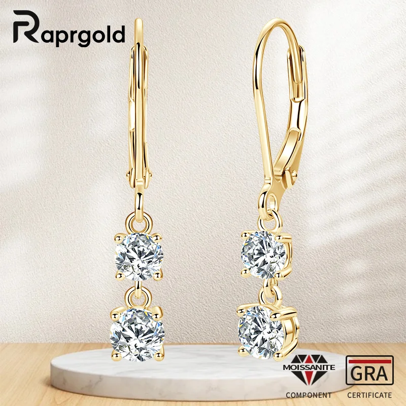 RAPRGOLD GRA Certified Round Moissanite Tassels Chains Hoop Earring for Women S925 Sterling Silver Fine Jewelry Gifts Pendientes
RAPRGOLD GRA Certified Round Moissanite Tassels Chains Hoop Earring for Women S925 Sterling Silver Fine Jewelry Gifts Pendientes