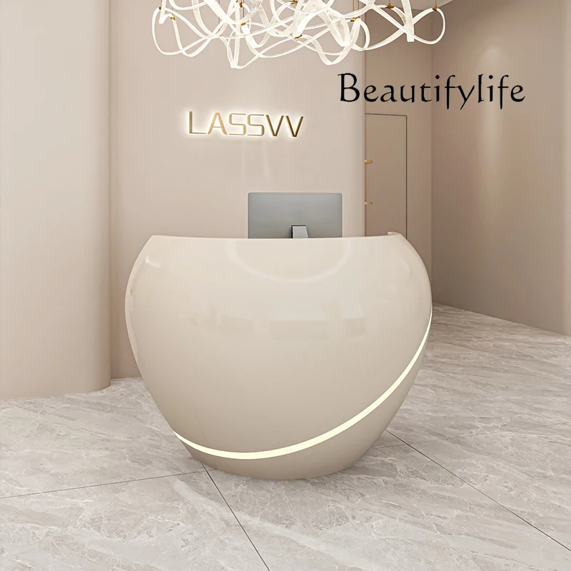 Paint special-shaped clothing store checkout page information desk company cream wind reception front desk
Paint special-shaped clothing store checkout page information desk company cream wind reception front desk