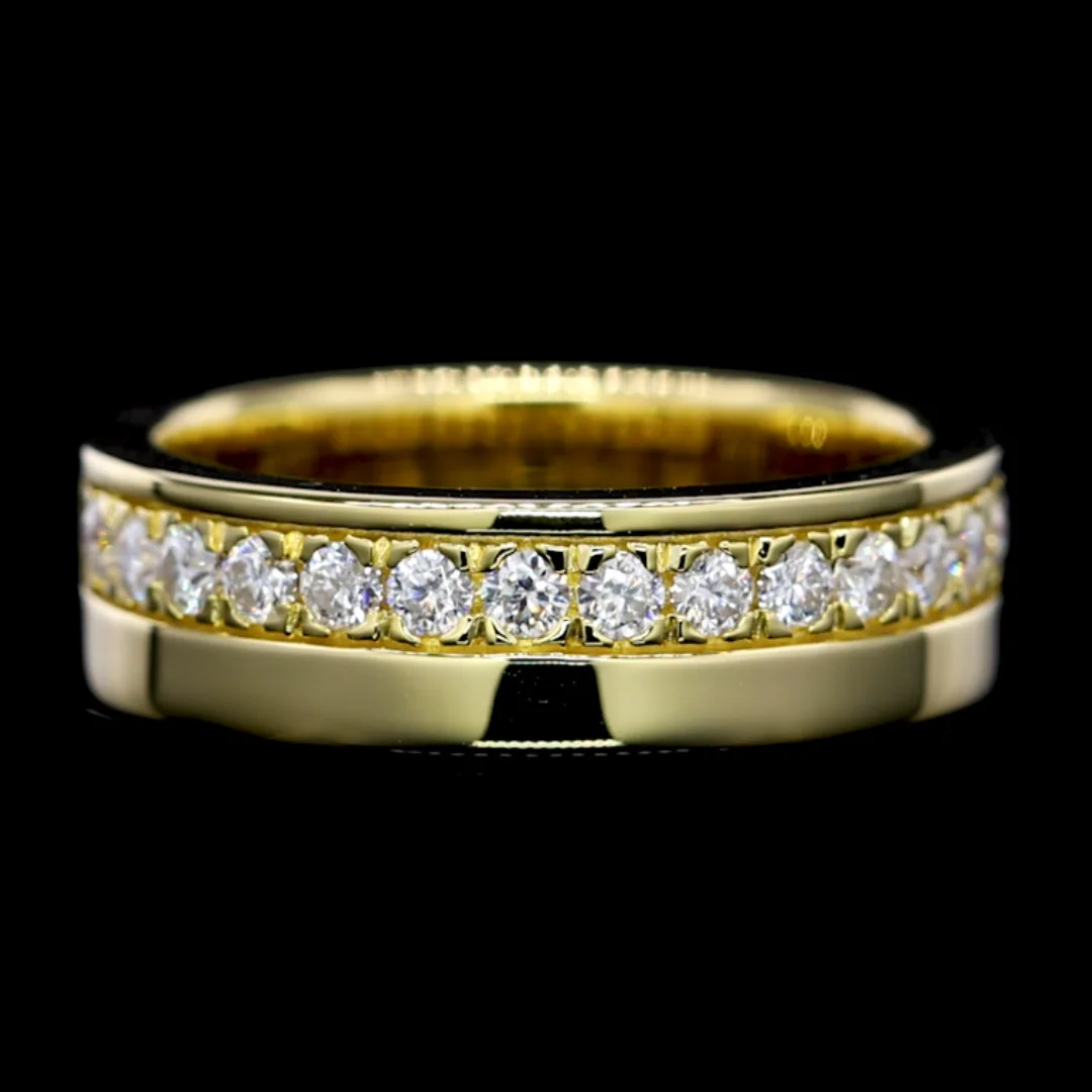Carnica 2mm Stone Real Moissanite Ring for Men 100% S925 Sterling Silver Half Circle Sparkling Wedding Band Jewelry GRA D Color
Carnica 2mm Stone Real Moissanite Ring for Men 100% S925 Sterling Silver Half Circle Sparkling Wedding Band Jewelry GRA D Color