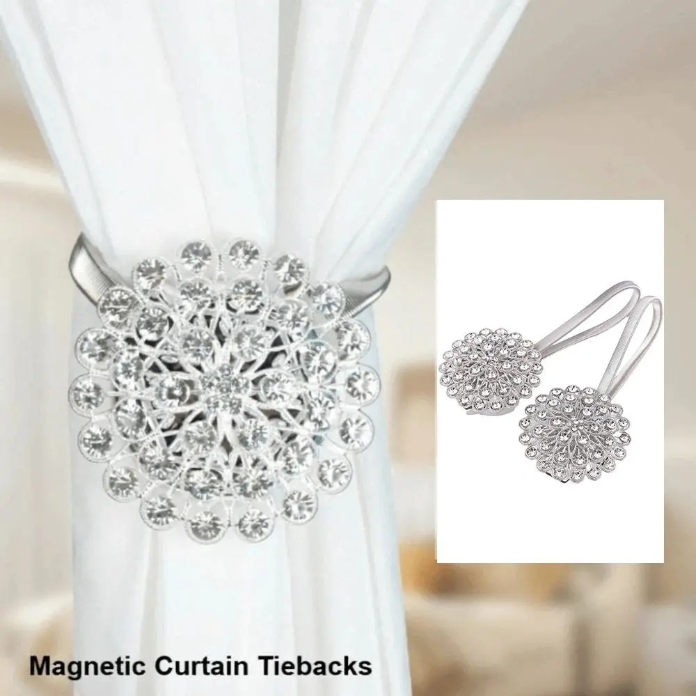 Flower Shape Magnetic Curtain Holdback Clips Magnet Fastening Sparkling Crystal Curtain Tieback Fasteners Flower Type
Flower Shape Magnetic Curtain Holdback Clips Magnet Fastening Sparkling Crystal Curtain Tieback Fasteners Flower Type