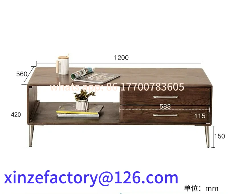 Customizable HXL solid wood coffee table small apartment living room furniture oak storage cabinet 
Customizable HXL solid wood coffee table small apartment living room furniture oak storage cabinet