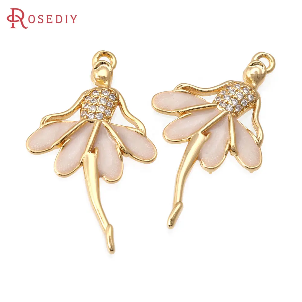 6PCS 18K Gold Color Brass and Zircon with Oil Paintings Fairy Charms Pendants High Quality Diy Necklace Earrings Jewelry Making
6PCS 18K Gold Color Brass and Zircon with Oil Paintings Fairy Charms Pendants High Quality Diy Necklace Earrings Jewelry Making