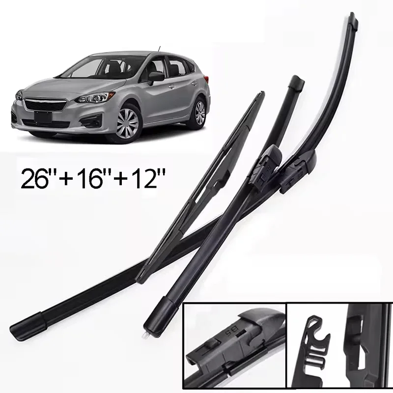 Wiper LHD Front & Rear Wiper Blades Set For Subaru Impreza XV GK GT 2017 - 2021 Windshield Windscreen Window 26"+16"+12"
Wiper LHD Front & Rear Wiper Blades Set For Subaru Impreza XV GK GT 2017 - 2021 Windshield Windscreen Window 26"+16"+12"