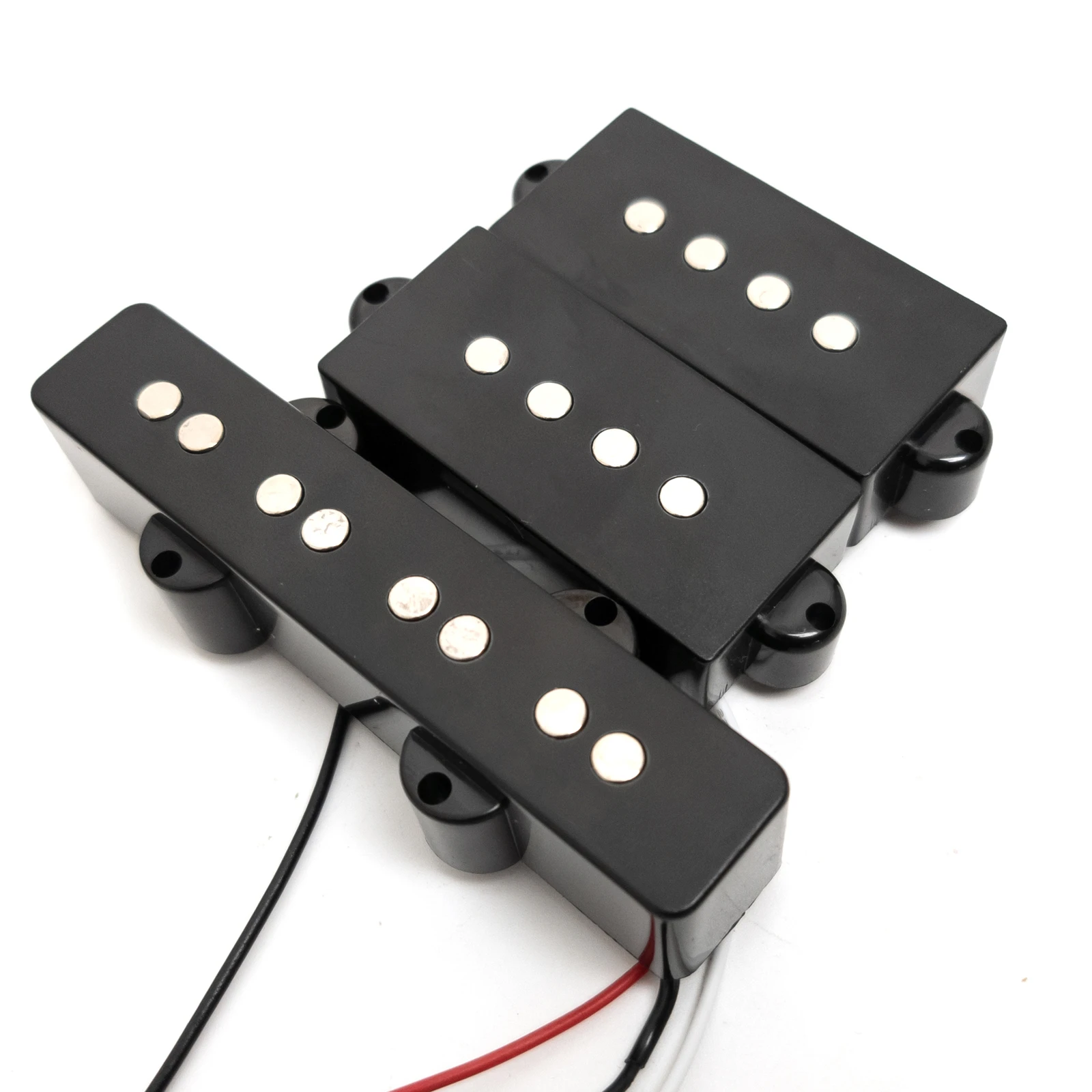 4 Strings Electric Bass Guitar PB JB Pickups Humbucker open bass pickup set, black Fiber coil for 4-string bass
4 Strings Electric Bass Guitar PB JB Pickups Humbucker open bass pickup set, black Fiber coil for 4-string bass