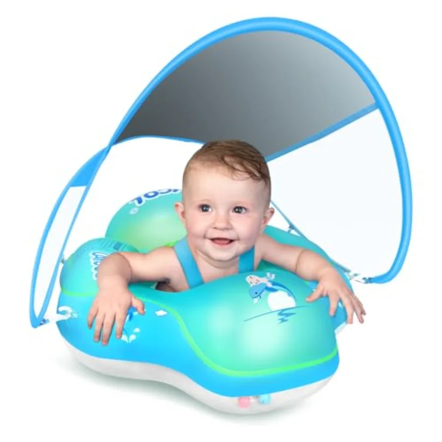 Baby Pool Float with Canopy UPF50+, 5 Point Safety Buckle No Flip Over, Inflatable Toddler Floaties Infant Pool Floats with Dou
Baby Pool Float with Canopy UPF50+, 5 Point Safety Buckle No Flip Over, Inflatable Toddler Floaties Infant Pool Floats with Dou