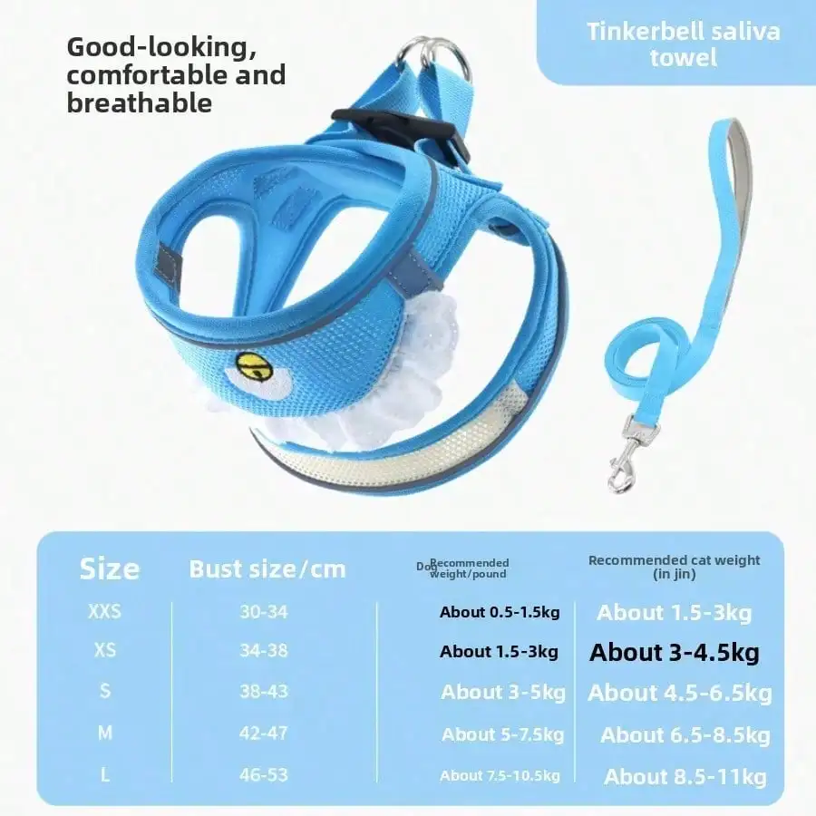 *Adjustable No-Pull Dog Harness And Leash Set For Small Dogs, Breathable Vest With Cute Scarf Design, Escape-Proof Walking Set For Teddy, Bichon, And Cats – Available In Green Rabbit, Yellow Duck, And Blue Bell Styles
*Adjustable No-Pull Dog Harness And Leash Set For Small Dogs, Breathable Vest With Cute Scarf Design, Escape-Proof Walking Set For Teddy, Bichon, And Cats – Available In Green Rabbit, Yellow Duck, And Blue Bell Styles