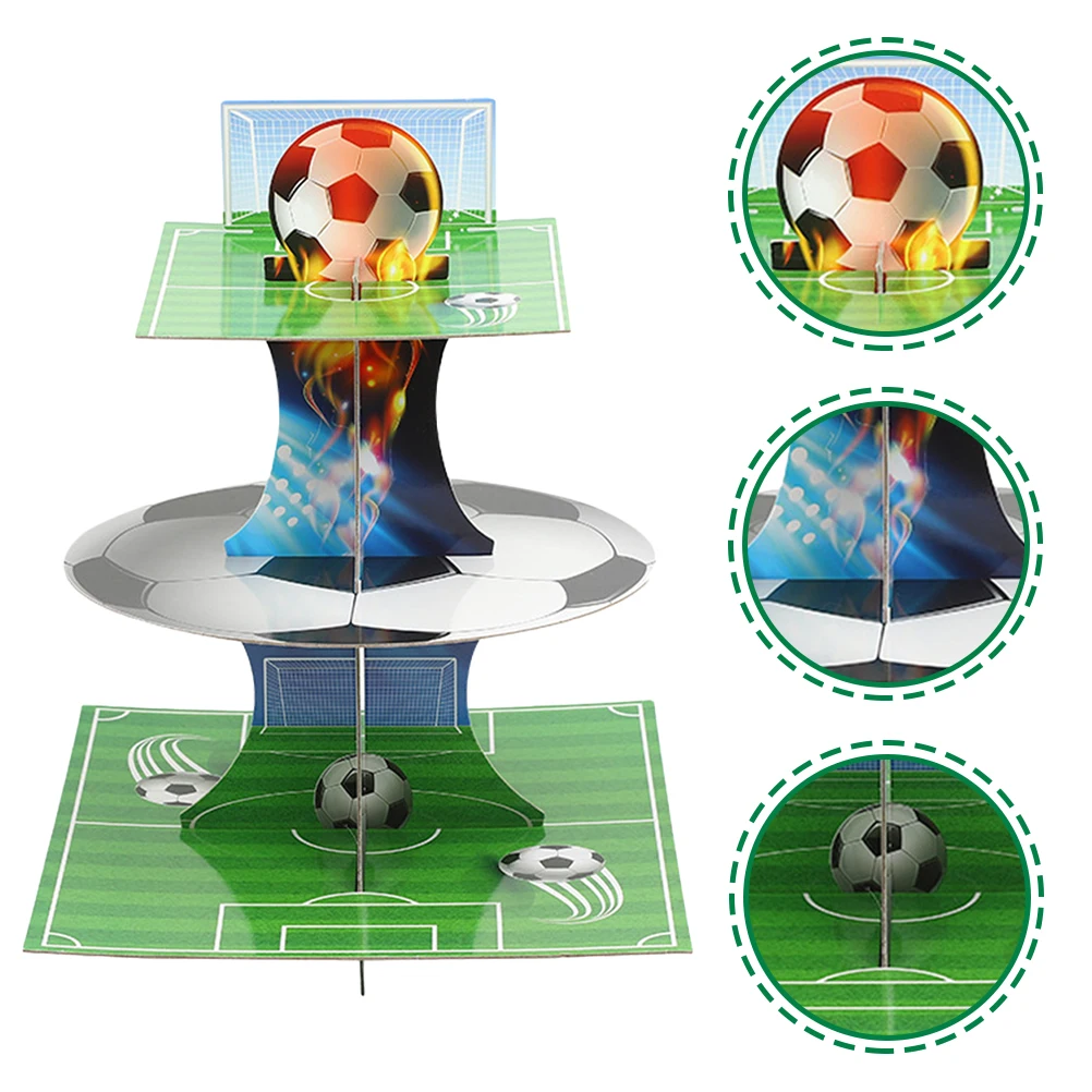 Paper Multi-layer Tray 2 Sets Tiered Cupcake Display Stand Football Themed Cardboard Cake Stand Set Snack Holder
Paper Multi-layer Tray 2 Sets Tiered Cupcake Display Stand Football Themed Cardboard Cake Stand Set Snack Holder