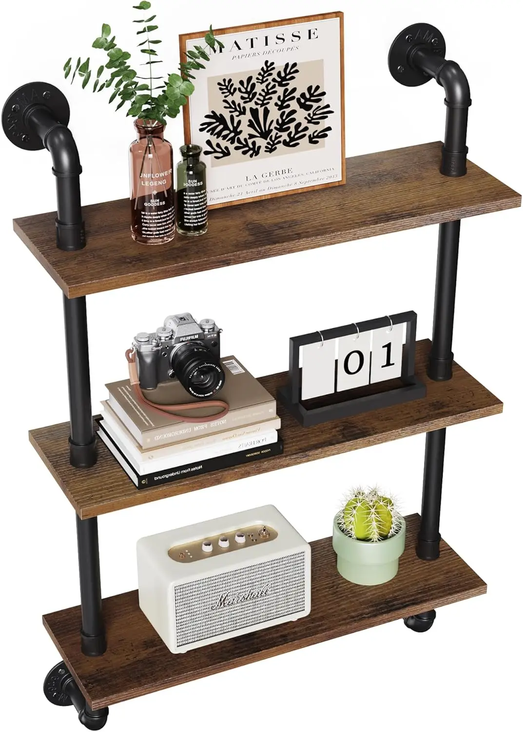 24-дюймовые промышленные плавающие полки, 3-ярусные деревянные настенные полки в деревенском стиле для декора дома, спальни, гостиной
24-дюймовые промышленные плавающие полки, 3-ярусные деревянные настенные полки в деревенском стиле для декора дома, спальни, гостиной