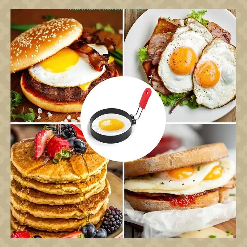 AB45 2PCS 3.5 Inch Egg Rings With Silicone Handle, Round Mold For Muffins,Pancake Mold For Indoor Camping
AB45 2PCS 3.5 Inch Egg Rings With Silicone Handle, Round Mold For Muffins,Pancake Mold For Indoor Camping