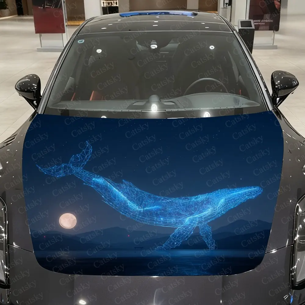 Starry Sky Blue Whale Silhouette Car Vinyl Film, PVC Waterproof Car Hood Sticker, Self-adhesive Scratch Resistant Sticker, Suita
Starry Sky Blue Whale Silhouette Car Vinyl Film, PVC Waterproof Car Hood Sticker, Self-adhesive Scratch Resistant Sticker, Suita