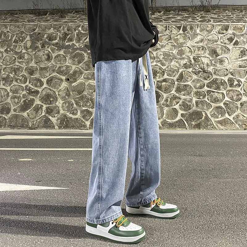 Cheap Men's Summer Wide Leg Straight Cut Thin Casual Jeans Trendy Loose Fit Long Pants Low Waist Jeans Casual Youth Sle
Cheap Men's Summer Wide Leg Straight Cut Thin Casual Jeans Trendy Loose Fit Long Pants Low Waist Jeans Casual Youth Sle
