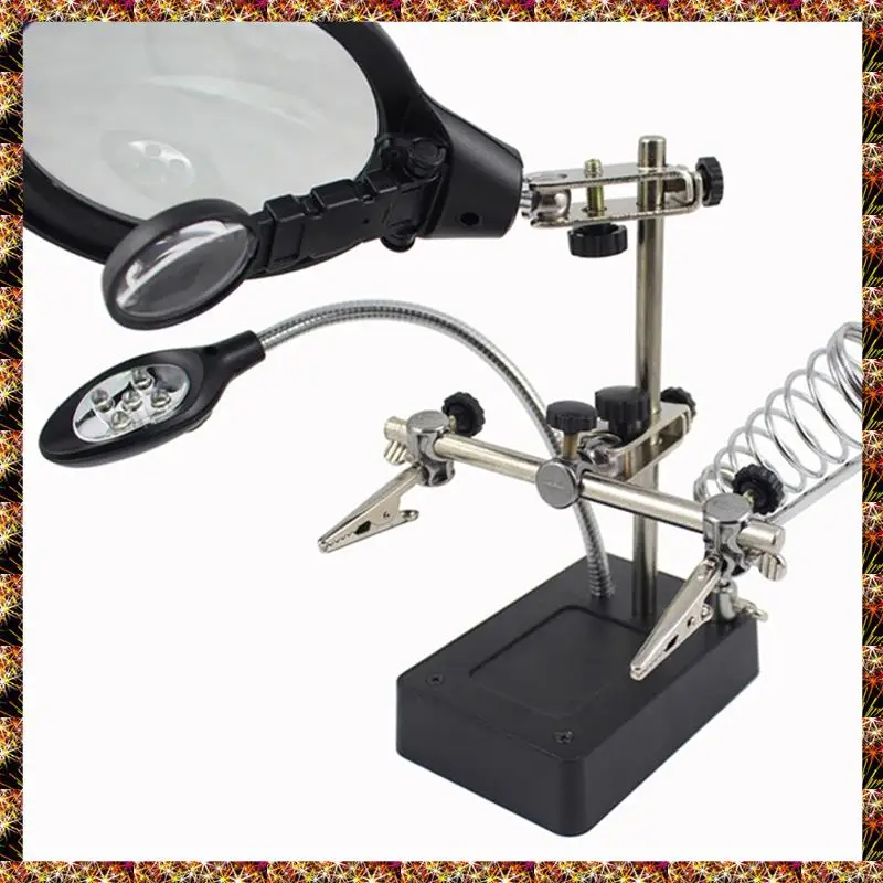 BTCL Welding Magnifying Glass 3X Desktop Welding Repair Tool Loupe Hand Soldering Solder Iron Stand Holder EU Plug
BTCL Welding Magnifying Glass 3X Desktop Welding Repair Tool Loupe Hand Soldering Solder Iron Stand Holder EU Plug