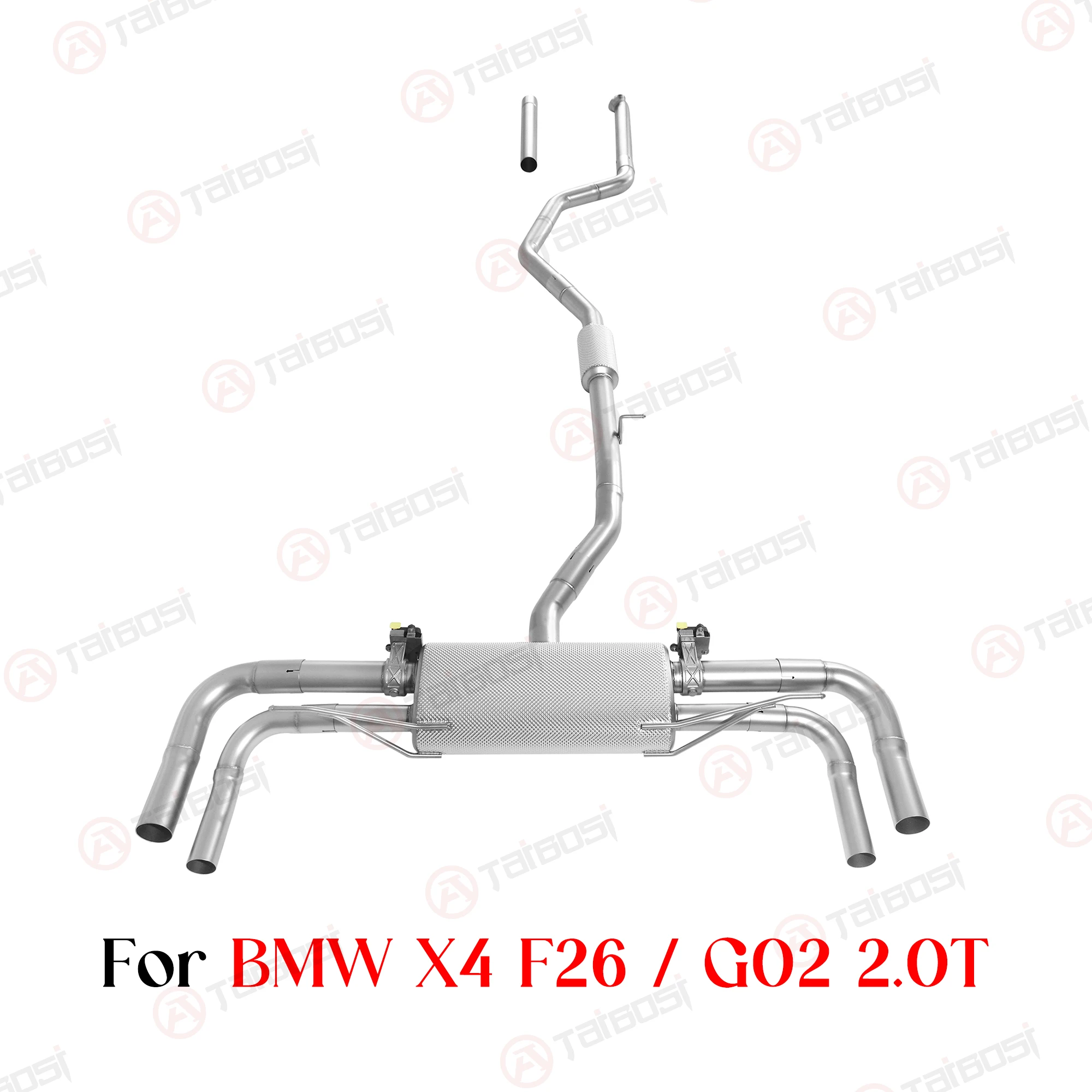 Catback Exhaust For BMW X4 F26 N20 2.0T / G02 B48 2.0T Valvetronic Electric Exhaust System With Remote Control Pop Sound Taibosi
Catback Exhaust For BMW X4 F26 N20 2.0T / G02 B48 2.0T Valvetronic Electric Exhaust System With Remote Control Pop Sound Taibosi