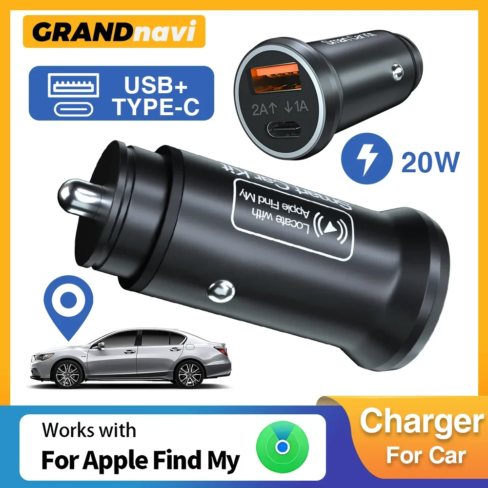 GRANDNAVI Universal Mini Car Charger Cigarette Lighter USB Type-C Adapter Hidden GPS Locator Track For IOS Apple System Find My
GRANDNAVI Universal Mini Car Charger Cigarette Lighter USB Type-C Adapter Hidden GPS Locator Track For IOS Apple System Find My