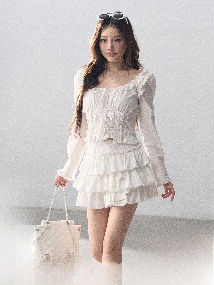 Lulusmiracle Mist Island Crush Sweet Youthful 100 Cotton Top Skirt Set Midweight Long Sleeve Loose Fit Fashion Set for Women
Lulusmiracle Mist Island Crush Sweet Youthful 100 Cotton Top Skirt Set Midweight Long Sleeve Loose Fit Fashion Set for Women
