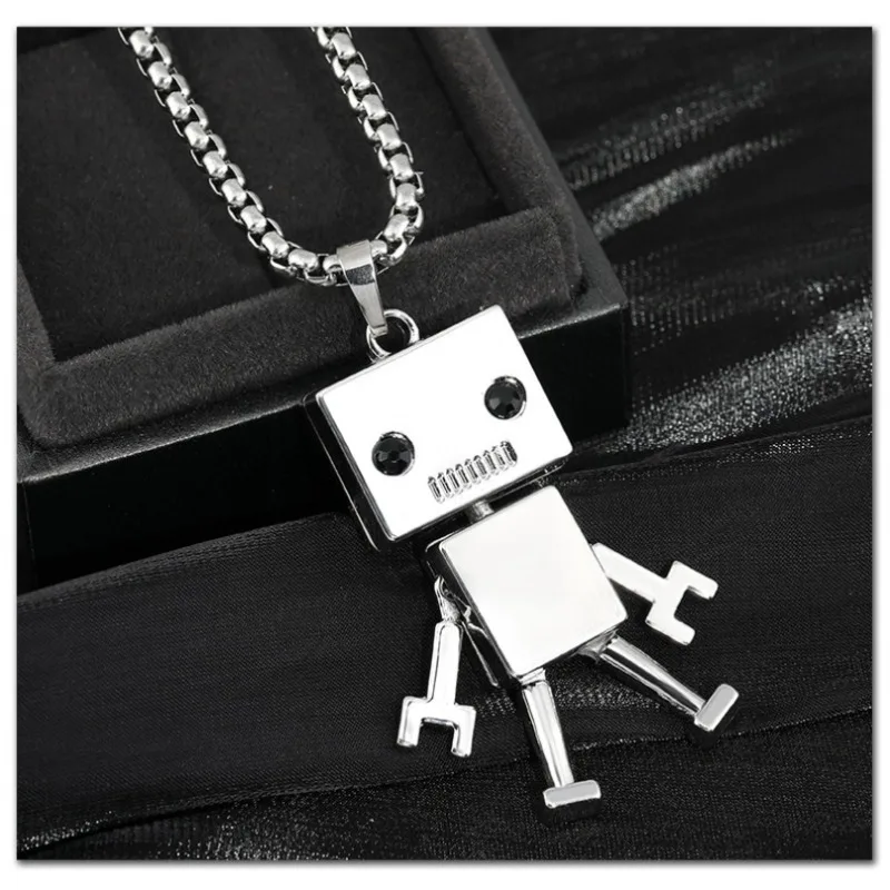 Building block robot cool guy titanium steel necklace, personalized street trend nightclub pendant
Building block robot cool guy titanium steel necklace, personalized street trend nightclub pendant