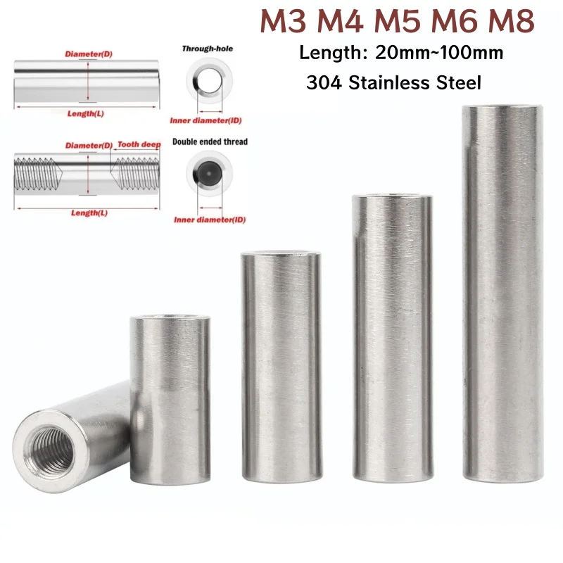 M3 M4 M5 M6 M8 304 Stainless Steel Cylindral Dowel Pin Double End Internal Thread,Support Column Positioning Connecting Rod
M3 M4 M5 M6 M8 304 Stainless Steel Cylindral Dowel Pin Double End Internal Thread,Support Column Positioning Connecting Rod