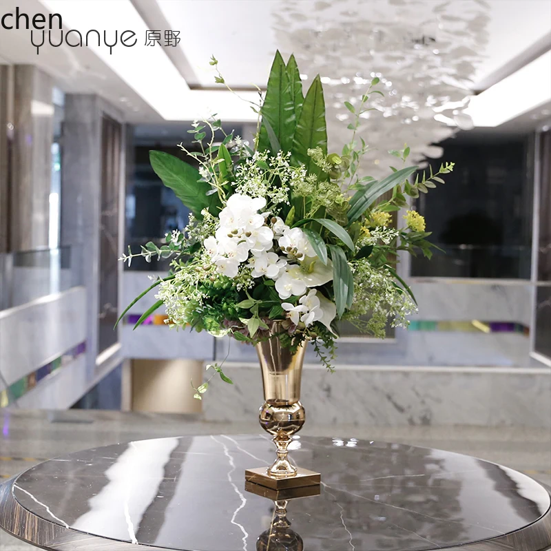 YFY hotel lobby front desk villa shopping mall living room table high-end light luxury decorative flower ornaments
YFY hotel lobby front desk villa shopping mall living room table high-end light luxury decorative flower ornaments