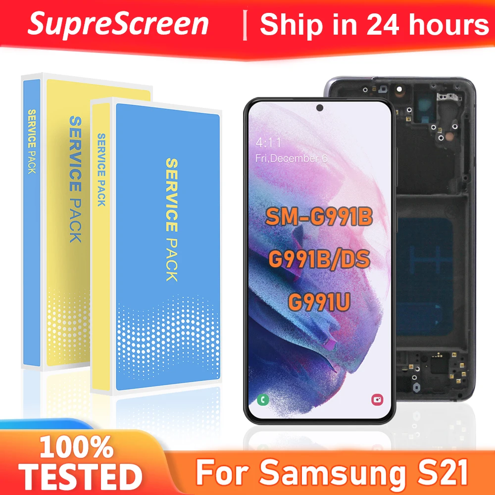 OLED S21 ЖК-дисплей для Samsung S21 5G SM-G991B G991B/DS G991U ЖК-дисплей с цифровым преобразователем сенсорного экрана в сборе, замена для дисплея S21
OLED S21 ЖК-дисплей для Samsung S21 5G SM-G991B G991B/DS G991U ЖК-дисплей с цифровым преобразователем сенсорного экрана в сборе, замена для дисплея S21