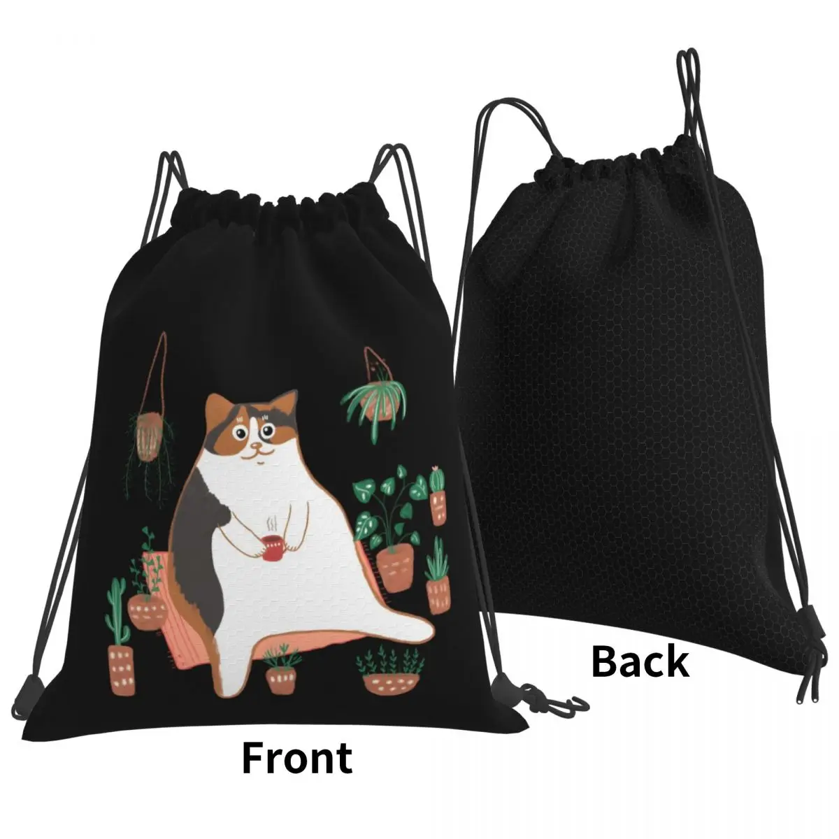 Calico Cat With Pot Plants Cat For Mom Backpacks Fashion Drawstring Bags Sundries Bag Book Bags for Man Woman School
Calico Cat With Pot Plants Cat For Mom Backpacks Fashion Drawstring Bags Sundries Bag Book Bags for Man Woman School