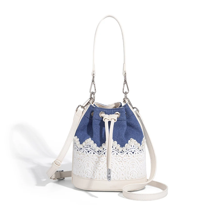 Fashion Lace Drawstring Bucket Bag for Women Summer 2025 Contrasting Color Denim Hand Bill Shoulder Crossbody Bag Luxury Handbag
Fashion Lace Drawstring Bucket Bag for Women Summer 2025 Contrasting Color Denim Hand Bill Shoulder Crossbody Bag Luxury Handbag