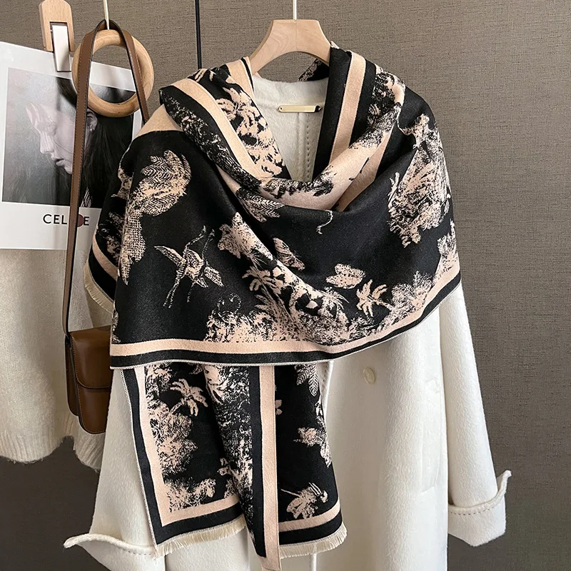 Fashion Thick Cashmere Scarf for Women Warm Shawl Leaf Print Wraps Winter Blanket Stoles Poncho Bufanda Echarpe Femme Pashmina
Fashion Thick Cashmere Scarf for Women Warm Shawl Leaf Print Wraps Winter Blanket Stoles Poncho Bufanda Echarpe Femme Pashmina