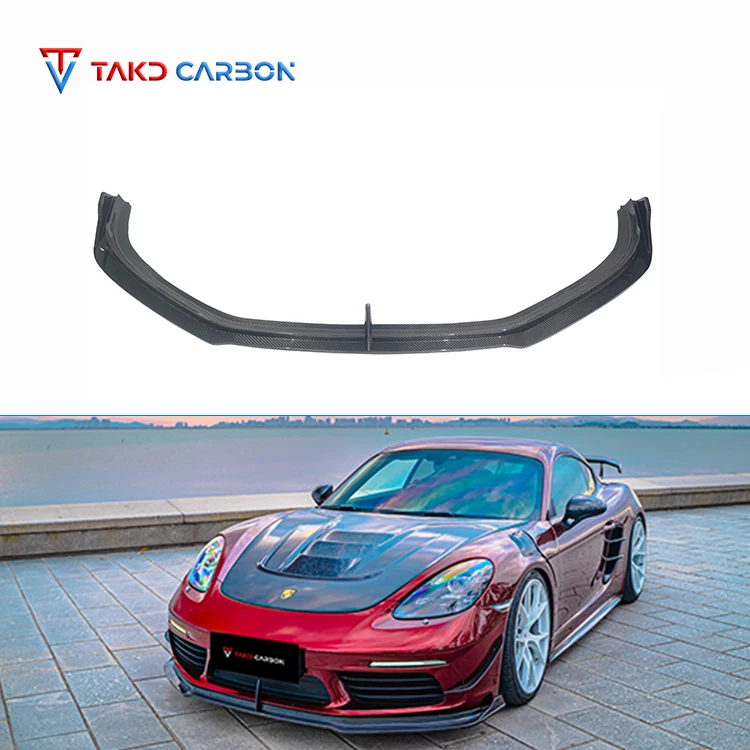 718 TAKD Design Real Car Data Development Dry Carbon Fiber Front Bumper Lip for Porsches 718 2016- 2023
718 TAKD Design Real Car Data Development Dry Carbon Fiber Front Bumper Lip for Porsches 718 2016- 2023