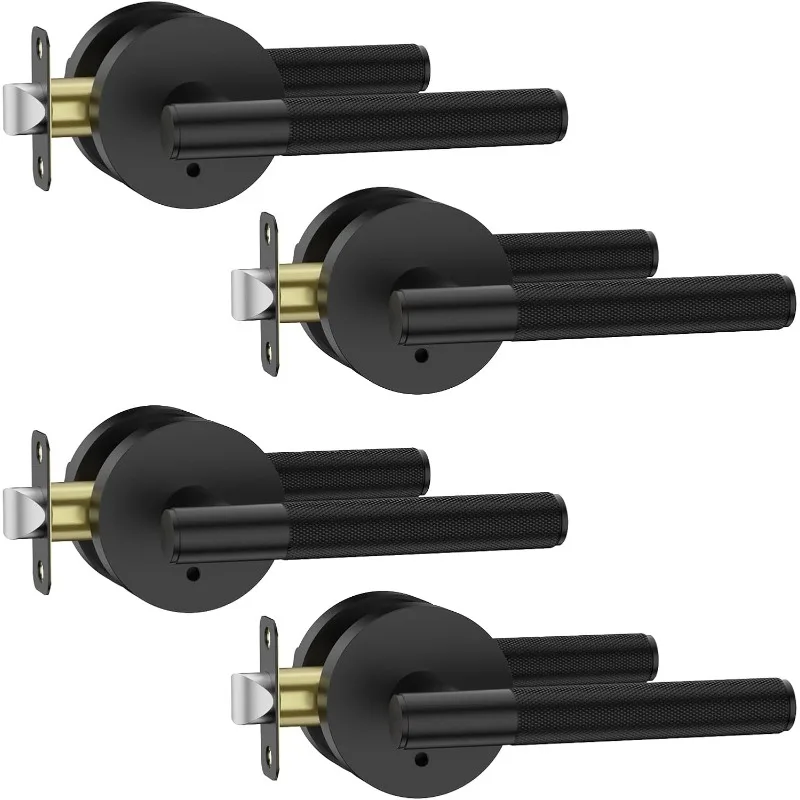 4 Pack Privacy Door Handles with Lock,Matte Black Door Handles Interior for Bedroom or Bathroom, Heavy Duty Black Door
4 Pack Privacy Door Handles with Lock,Matte Black Door Handles Interior for Bedroom or Bathroom, Heavy Duty Black Door