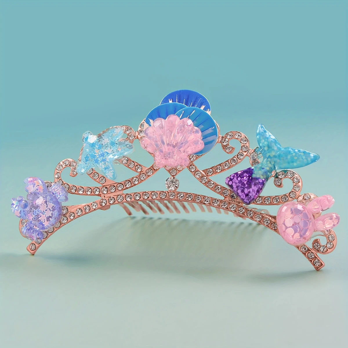 2025 New Arrival: Cross-Border Ocean-Themed Children's Crown Starfish Shell Rhinestone Hair Comb Party & Everyday Hair Accessory
2025 New Arrival: Cross-Border Ocean-Themed Children's Crown Starfish Shell Rhinestone Hair Comb Party & Everyday Hair Accessory