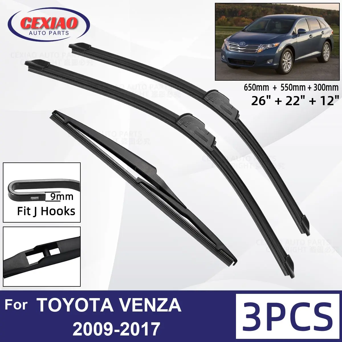 Щетки стеклоочистителя для TOYOTA VENZA 2009-2017, мягкие резиновые стеклоочистители для лобового стекла, 26 дюймов + 22 дюйма + 12 дюймов, 2014 2015 2016
Щетки стеклоочистителя для TOYOTA VENZA 2009-2017, мягкие резиновые стеклоочистители для лобового стекла, 26 дюймов + 22 дюйма + 12 дюймов, 2014 2015 2016