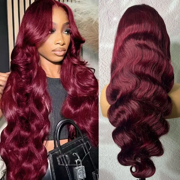 99J Burgundy 13x6 Hd Lace Frontal Body Wave Human Hair Wig 40 50 Inch 100%Human Hair Wigs Wet And Wavy Lace Front PrePlucked Wig
99J Burgundy 13x6 Hd Lace Frontal Body Wave Human Hair Wig 40 50 Inch 100%Human Hair Wigs Wet And Wavy Lace Front PrePlucked Wig