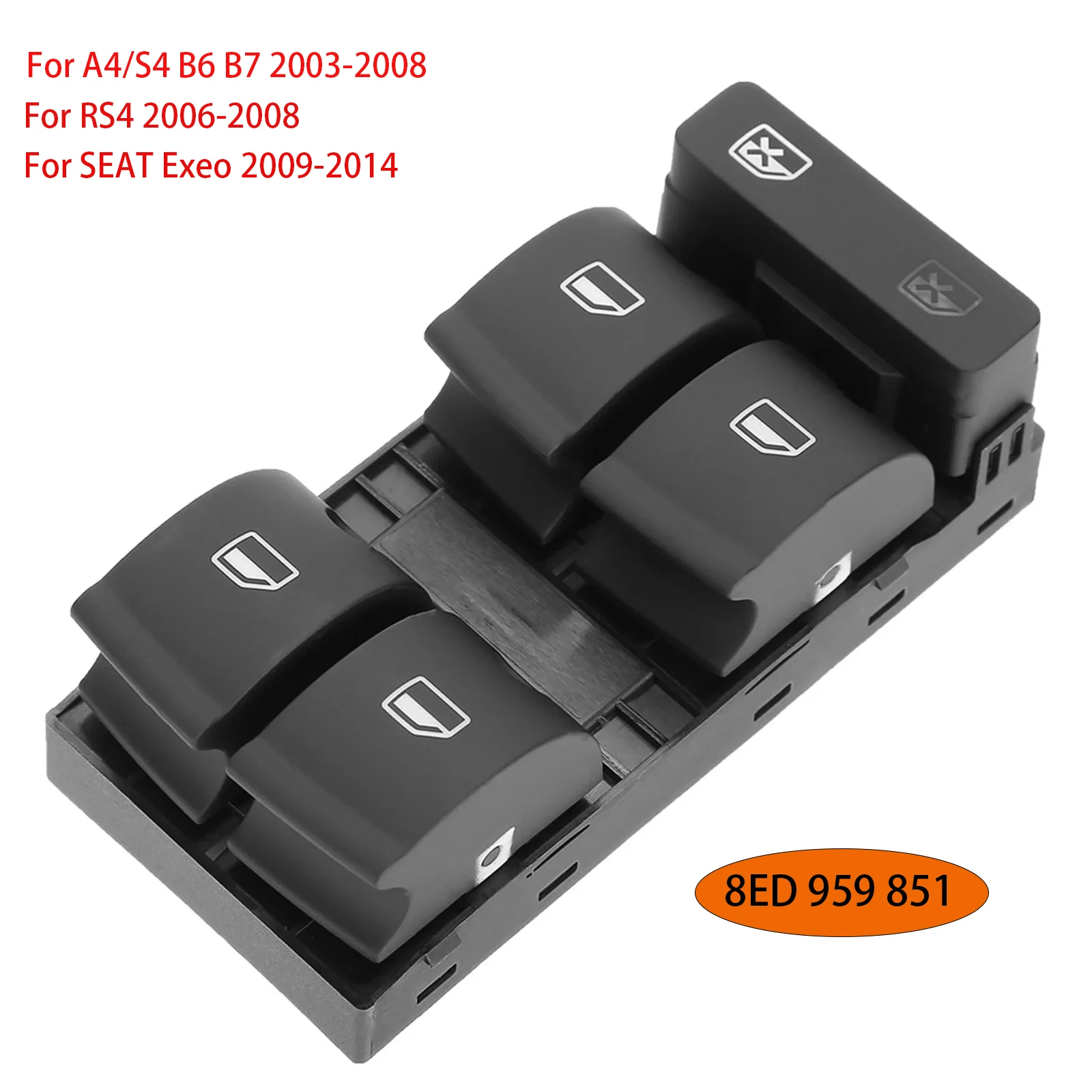 Главный переключатель стеклоподъемника для Audi A4/S4 B6 B7 RS4 SEAT Exeo, главный переключатель стеклоподъемника Master 8ED 959 851
Главный переключатель стеклоподъемника для Audi A4/S4 B6 B7 RS4 SEAT Exeo, главный переключатель стеклоподъемника Master 8ED 959 851