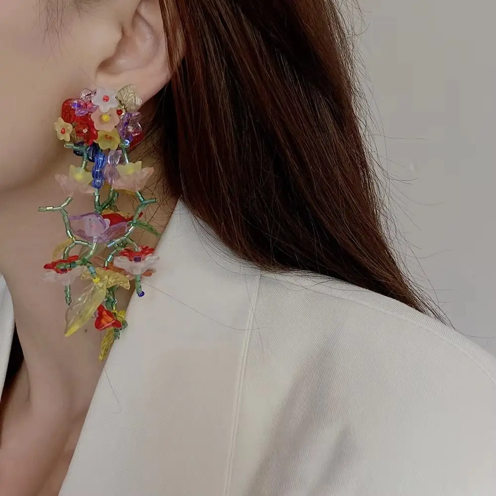 Handmade Colorful Flower Tassel Earrings Beaded Rural Style Beaded Tassel Earrings Jewelry Crystal Alloy
Handmade Colorful Flower Tassel Earrings Beaded Rural Style Beaded Tassel Earrings Jewelry Crystal Alloy