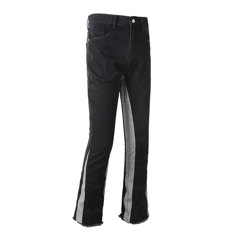 Four Seasons Men's Casual Black Elastic Jeans Bootcut Pants Trendy Spliced High Street Denim Trousers Male Men's Streetwear
Four Seasons Men's Casual Black Elastic Jeans Bootcut Pants Trendy Spliced High Street Denim Trousers Male Men's Streetwear