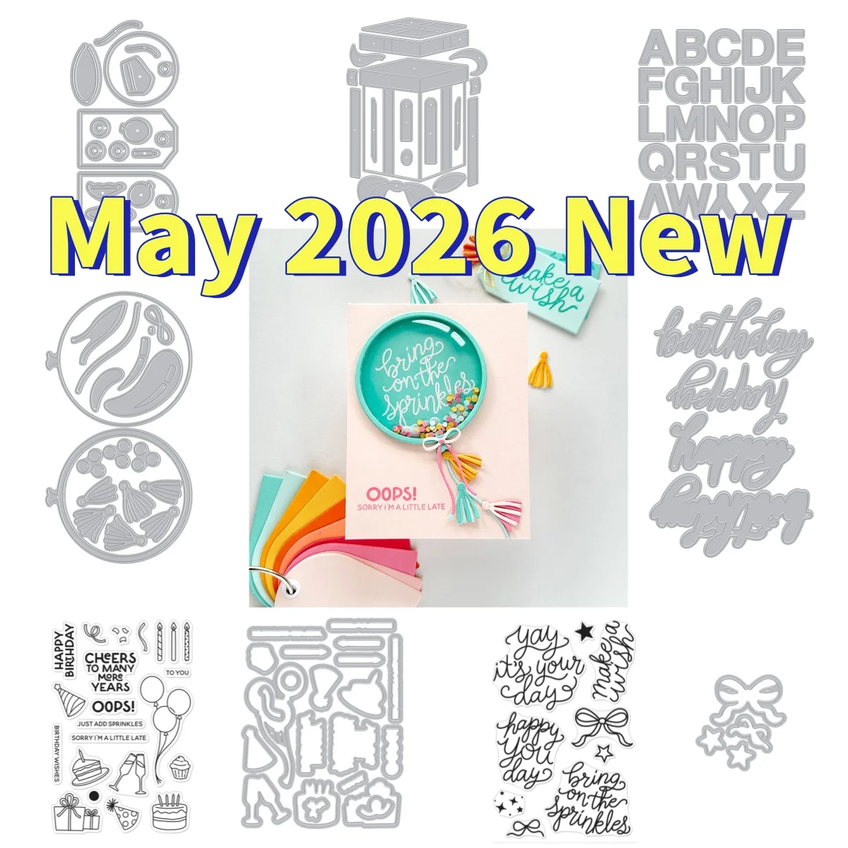 Birthday Balloon Present Metal Cutting Dies Clear Stamps for DIY Greeting Card Decorating Scrapbook Paper Embossing May 2026 New
Birthday Balloon Present Metal Cutting Dies Clear Stamps for DIY Greeting Card Decorating Scrapbook Paper Embossing May 2026 New