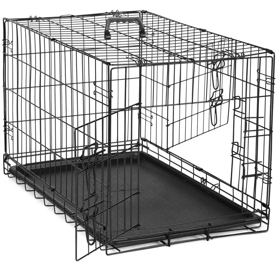 Dog Crate with Double Doors, Metal Foldable Pet Cage with Plastic Removable Tray, Portable Large Kennel for Outdoor Indoor with
Dog Crate with Double Doors, Metal Foldable Pet Cage with Plastic Removable Tray, Portable Large Kennel for Outdoor Indoor with