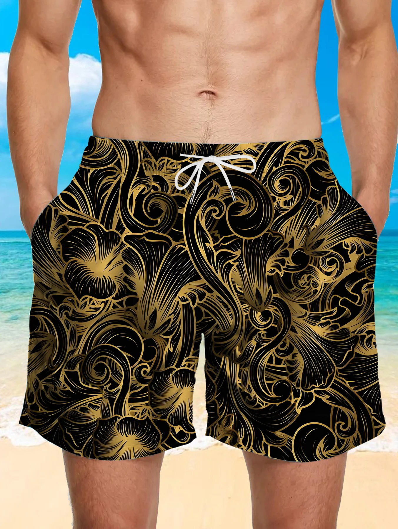 Classic Full Print Beach Pants Men Digital Printed Quick Dry Polyester Short Pants
Classic Full Print Beach Pants Men Digital Printed Quick Dry Polyester Short Pants