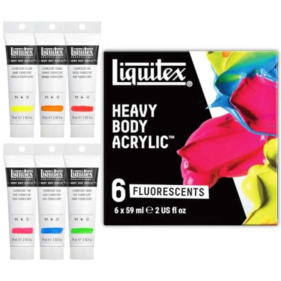 Professional Heavy Body Acrylic Paint, 6 x 59ml 2-oz,s
Professional Heavy Body Acrylic Paint, 6 x 59ml 2-oz,s