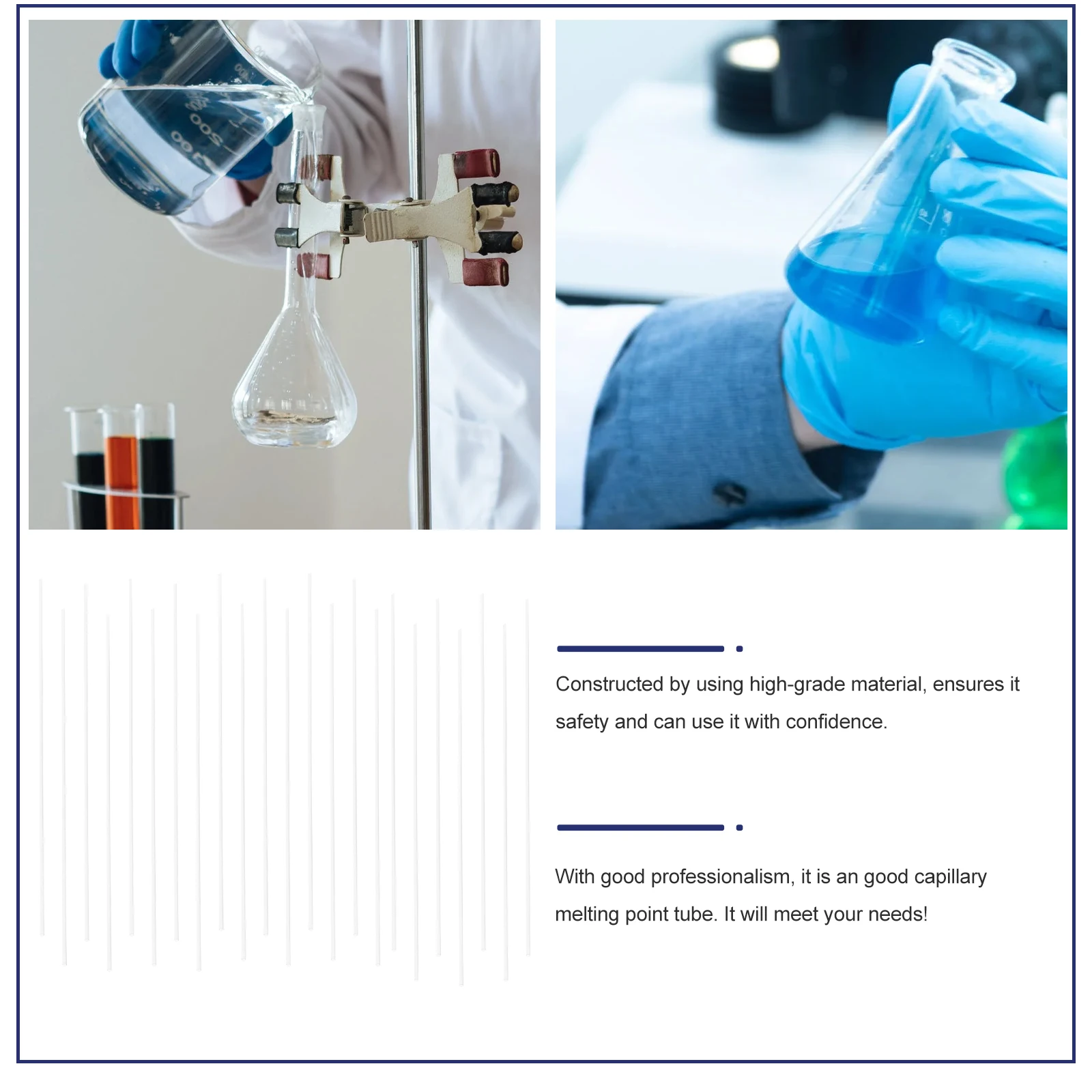 500Pcs Capillary Melting Point Tube Glass Polished Surface Multi-Purpose Laboratory Hematocrit Capillary Sampling Tubes
500Pcs Capillary Melting Point Tube Glass Polished Surface Multi-Purpose Laboratory Hematocrit Capillary Sampling Tubes