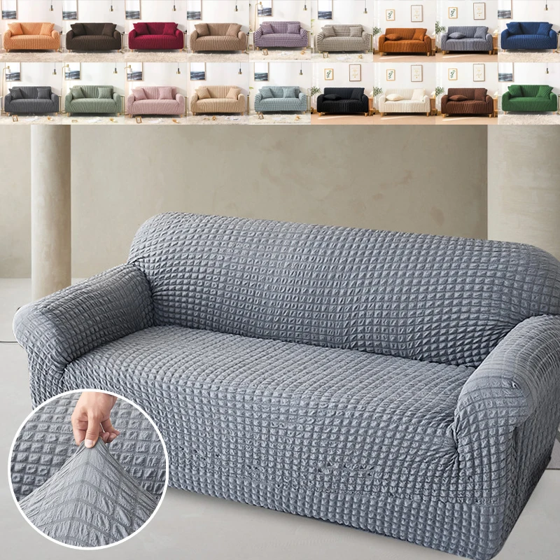 Seersucker Fabric Sofa Cover Elastic Stretch Universal Slipcover All Inclusive Dust Proof for 1/2/3/4 Seater Living Room Home
Seersucker Fabric Sofa Cover Elastic Stretch Universal Slipcover All Inclusive Dust Proof for 1/2/3/4 Seater Living Room Home