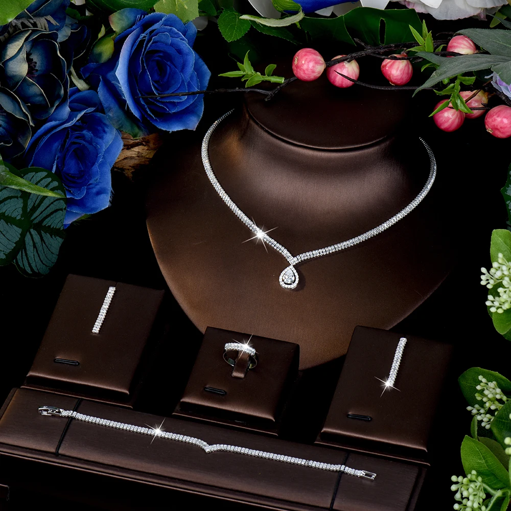 Everyday luxury simple set sliver color necklace earrings bracelet women's dress decorative jewelry wedding party gift M-861
Everyday luxury simple set sliver color necklace earrings bracelet women's dress decorative jewelry wedding party gift M-861