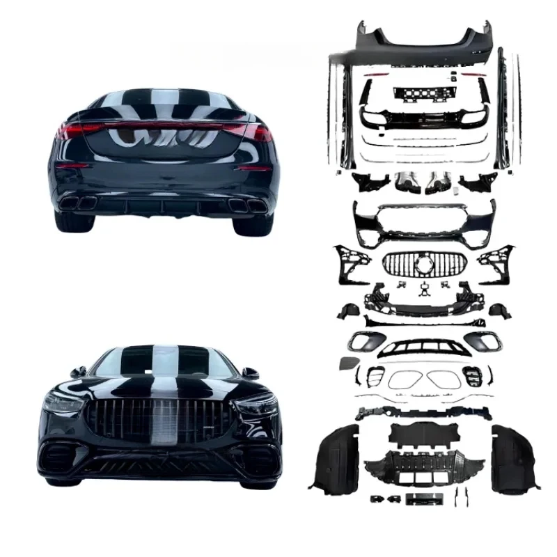 High Quality S63 Style Upgrade Body Kit for S-Class W223 2020-2024, Front Rear Bumper Fender Grille Exhaust Pipe
High Quality S63 Style Upgrade Body Kit for S-Class W223 2020-2024, Front Rear Bumper Fender Grille Exhaust Pipe